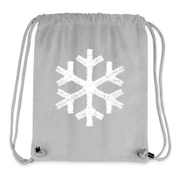 Schneeflocke Schnee Winter Weihnachten Eis Rutsch - Stanley/Stella recycelter Gym Bag - Grau meliert - Vorne