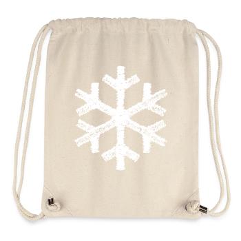 Schneeflocke Schnee Winter Weihnachten Eis Rutsch - Stanley/Stella recycelter Gym Bag - Naturweiß - Vorne