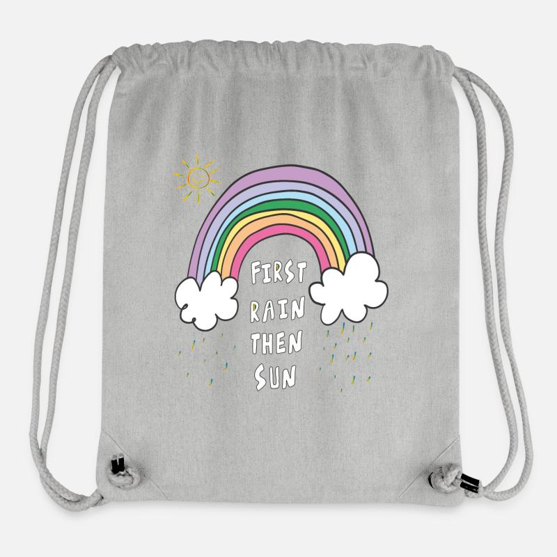 Arc-en-ciel - Sac à cordon recyclé Stanley/Stella - gris chiné