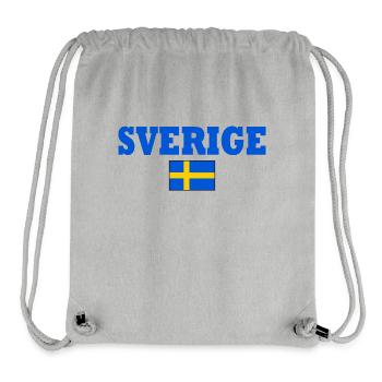 Sverige - Sac à cordon recyclé Stanley/Stella - gris chiné - Devant
