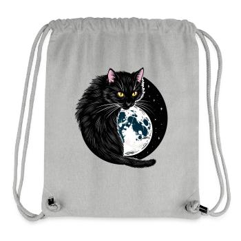 Schwarze Katze - Stanley/Stella recycelter Gym Bag - Grau meliert - Vorne