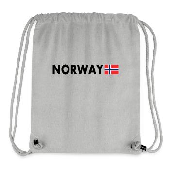 Drapeau de la Norvège - Sac à cordon recyclé Stanley/Stella - gris chiné - Devant