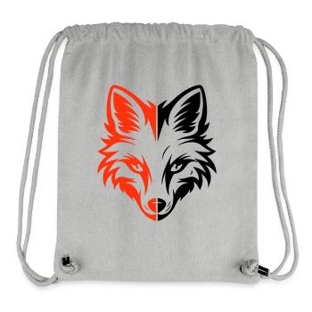 Fuchs Kopf - Stanley/Stella recycelter Gym Bag - Grau meliert - Vorne
