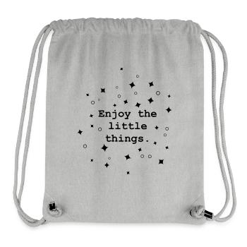 Enjoy the little things. - Stanley/Stella Recycled Gym Bag - heather grey - Front