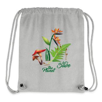 Save the Planet Naturschutz - Stanley/Stella recycelter Gym Bag - Grau meliert - Vorne