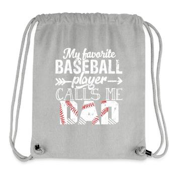 Mein Lieblings-Baseballspieler nennt mich Papas Vater - Stanley/Stella recycelter Gym Bag - Grau meliert - Vorne
