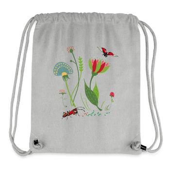 Flower with insects - Stanley/Stella Recycled Gym Bag - heather grey - Front