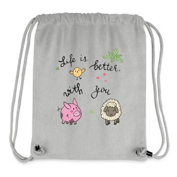 Farm, life is better with you - Stanley/Stella Recycled Gym Bag - heather grey - Front
