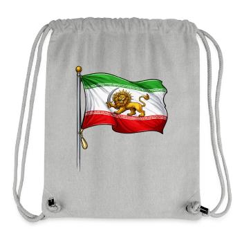 Löwe Schwert Iran Flag - Stanley/Stella recycelter Gym Bag - Grau meliert - Vorne