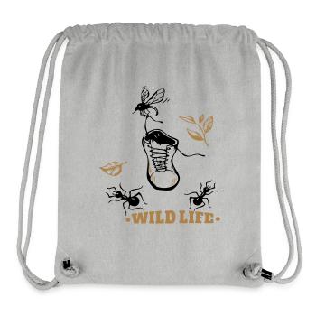 Vie sauvage, Randonnée pédestre - Sac à cordon recyclé Stanley/Stella - gris chiné - Devant