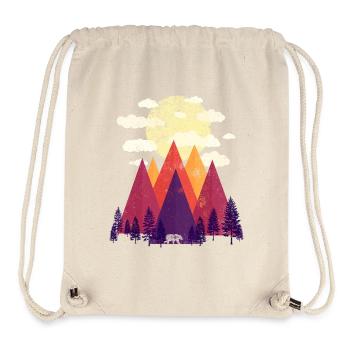 Mountains & Forest (Colorful Landscape) - Stanley/Stella Recycled Gym Bag - natural - Front