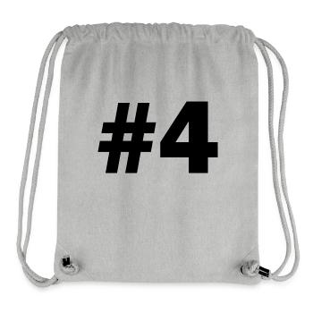 #4 - Sac à cordon recyclé Stanley/Stella - gris chiné - Devant
