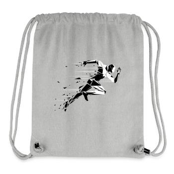 rennender Mann schwarz und weiß - Stanley/Stella recycelter Gym Bag - Grau meliert - Vorne