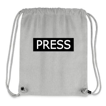 Press - Sac à cordon recyclé Stanley/Stella - gris chiné - Devant