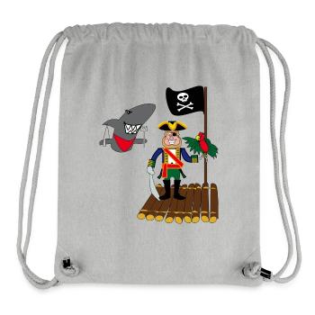 pirate parrot raft shark - Stanley/Stella Recycled Gym Bag - heather grey - Front