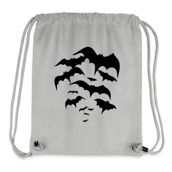 Swarm of flying bats. Vampires, dracula. - Stanley/Stella Recycled Gym Bag - heather grey - Front