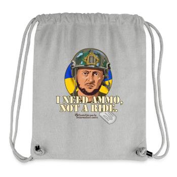 Selenskyj Zitat Munition Mitfahrgelegenheit - Stanley/Stella recycelter Gym Bag - Grau meliert - Vorne