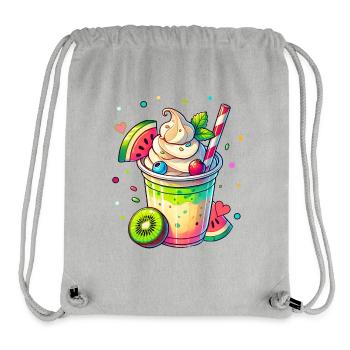 exotische fruchtige Träume:sommerlicher Milchshake - Stanley/Stella recycelter Gym Bag - Grau meliert - Vorne