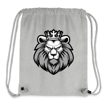 Löwe Krone - Stanley/Stella recycelter Gym Bag - Grau meliert - Vorne