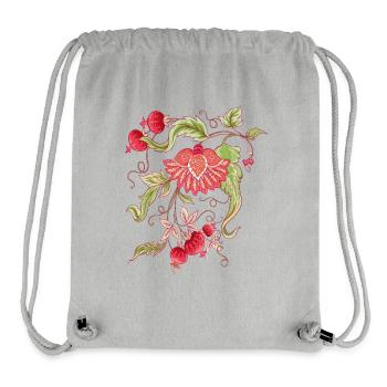 Blumenranke Ornament - Stanley/Stella recycelter Gym Bag - Grau meliert - Vorne