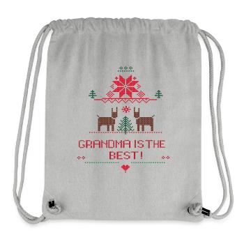Weihnachten Ugly Cristmas Grandma is the Best - Stanley/Stella recycelter Gym Bag - Grau meliert - Vorne