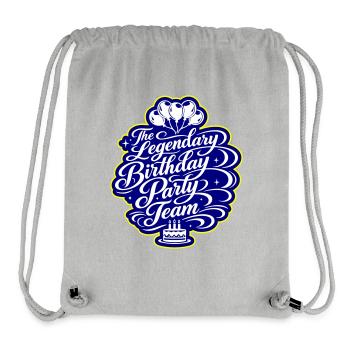 Geburtstag Party Team Spruch - Stanley/Stella recycelter Gym Bag - Grau meliert - Vorne