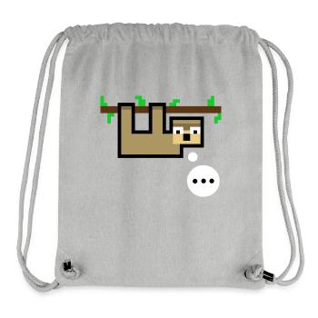 Sloth is Speechless - Stanley/Stella Recycled Gym Bag - heather grey - Front