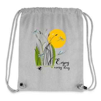 Enjoy every Day - Stanley/Stella recycelter Gym Bag - Grau meliert - Vorne