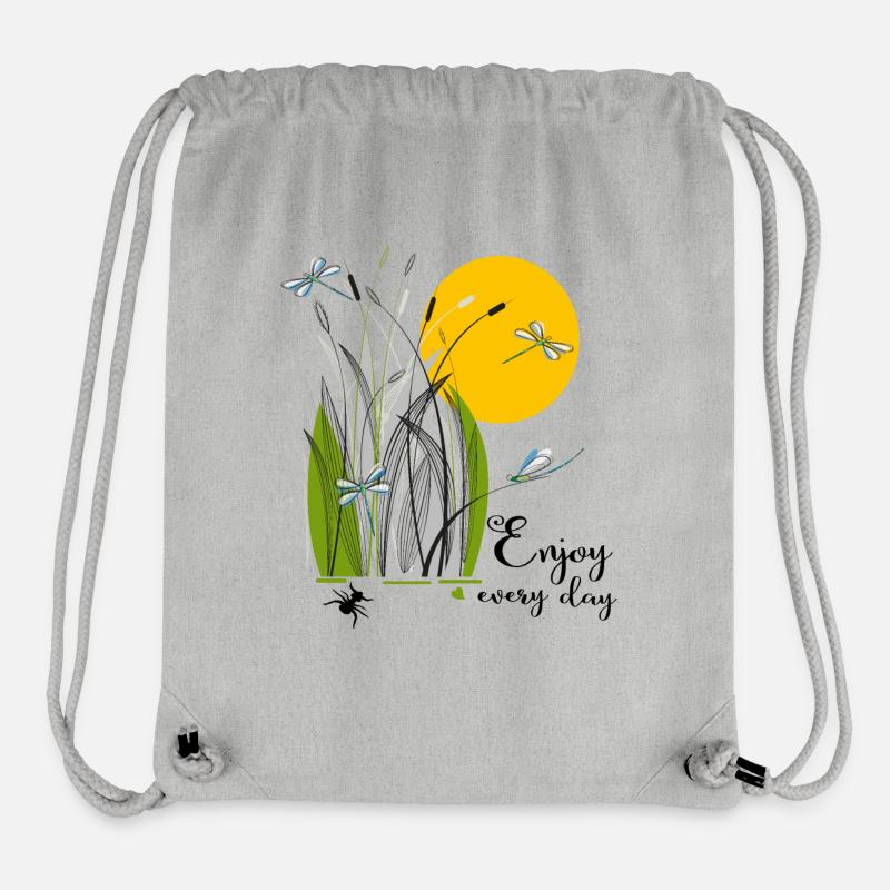 Enjoy every Day - Stanley/Stella recycelter Gym Bag - Grau meliert