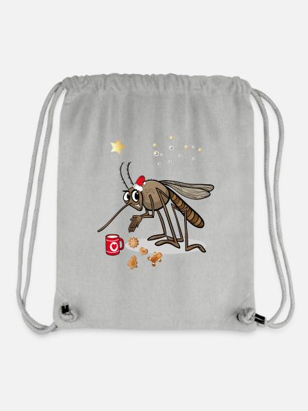 Stechmücke freut sich auf Weihnachten - Stanley/Stella recycelter Gym Bag - Grau meliert