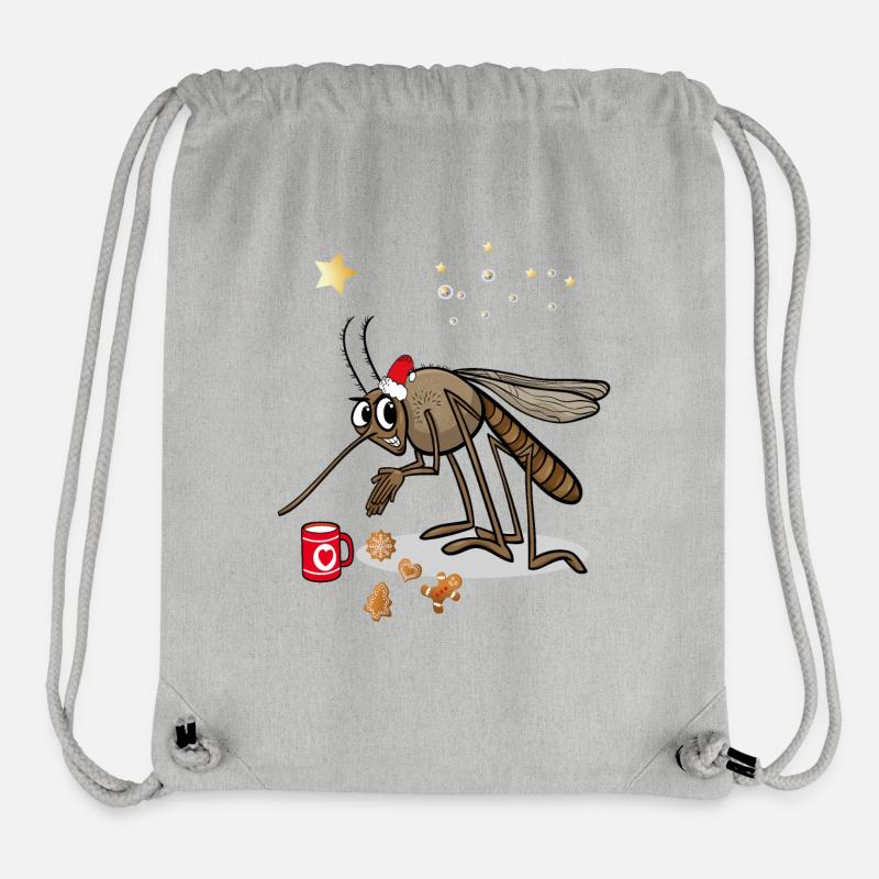 Stechmücke freut sich auf Weihnachten - Stanley/Stella recycelter Gym Bag - Grau meliert