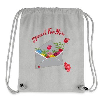spécial pour vous Blumengruß - Sac à cordon recyclé Stanley/Stella - gris chiné - Devant