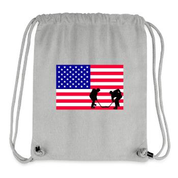 USA, my country, my flag! - Stanley/Stella Recycled Gym Bag - heather grey - Front