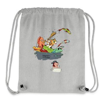 Pettersson and Findus in a pot of fish - Stanley/Stella Recycled Gym Bag - heather grey - Front