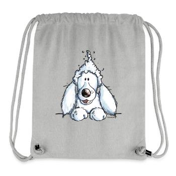 Knuffiger Pudel - Königspudel - Zwergpudel - Comic - Stanley/Stella recycelter Gym Bag - Grau meliert - Vorne