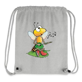 Abeille chantante - Sac à cordon recyclé Stanley/Stella - gris chiné - Devant