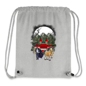 Märchen Fantasy Mittelalter Ritter Festung Schloss - Stanley/Stella recycelter Gym Bag - Grau meliert - Vorne