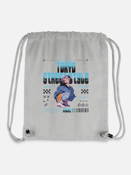 Tokyo Streetwear - Stanley/Stella recycelter Gym Bag - Grau meliert