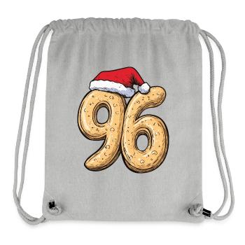 Biscuit de Noël à 96 chiffres - Sac à cordon recyclé Stanley/Stella - gris chiné - Devant