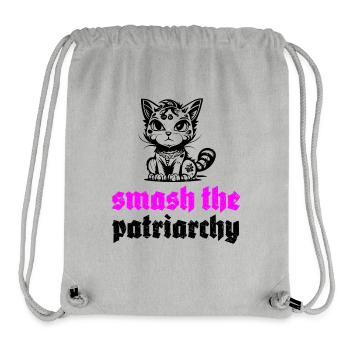 Smash The Patriarchy - Stanley/Stella Recycled Gym Bag - heather grey - Front