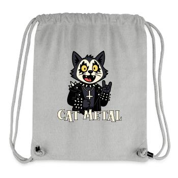 Gothischer Katzen-Metal-Design - Stanley/Stella recycelter Gym Bag - Grau meliert - Vorne