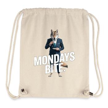 Montage beißen Wolf im Anzug - Stanley/Stella recycelter Gym Bag - Naturweiß - Vorne