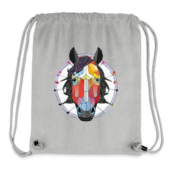 Pferdekopf - Stanley/Stella recycelter Gym Bag - Grau meliert - Vorne