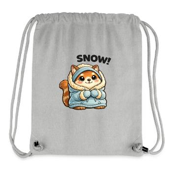 Fuchs im Winterpullover - Stanley/Stella recycelter Gym Bag - Grau meliert - Vorne