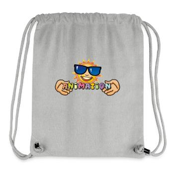Vom Grafik Designer--- Animation mit Sonne - Stanley/Stella recycelter Gym Bag - Grau meliert - Vorne