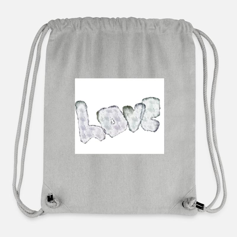 L’amour est tout simplement magique Lettrage de police - Sac à cordon recyclé Stanley/Stella - gris chiné