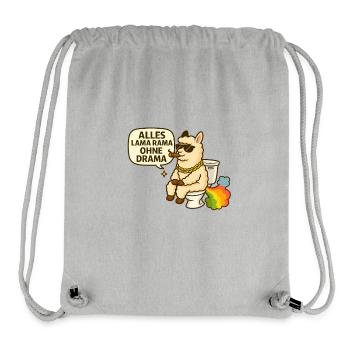 Lama Rama sans drame - Sac à cordon recyclé Stanley/Stella - gris chiné - Devant