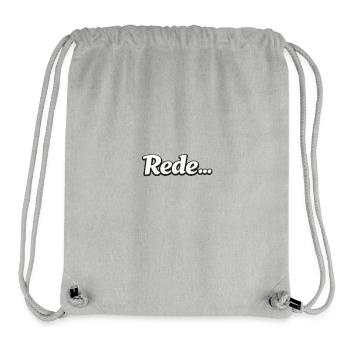 Rede... Wort - Stanley/Stella recycelter Gym Bag - Grau meliert - Vorne