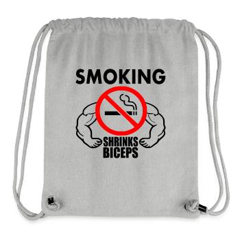 Smoking shrinks the biceps - Sac à cordon recyclé Stanley/Stella - gris chiné - Devant