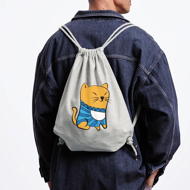 Katze mit Pullover Stanley/Stella recycelter Gym Bag